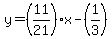 y=%2811%2F21%29x-%281%2F3%29