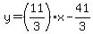 y=%2811%2F3%29x-41%2F3
