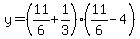 y=%2811%2F6%2B1%2F3%29%2811%2F6-4%29