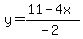 y=%2811-4x%29%2F%28-2%29