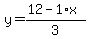 y=%2812-1%2Ax%29%2F3