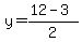 y=%2812-3%29%2F2