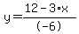 y=%2812-3%2Ax%29%2F-6