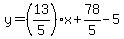 y=%2813%2F5%29x%2B78%2F5-5