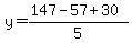 y=%28147-57%2B30%29%2F5