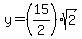 y=%2815%2F2%29sqrt%282%29