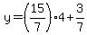 y=%2815%2F7%294%2B3%2F7