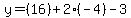 y=%2816%29%2B2%28-4%29-3
