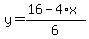 y=%2816-4%2Ax%29%2F6