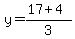 y=%2817%2B4%29%2F3