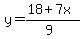 y=%2818%2B7x%29%2F%289%29
