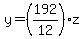 y=%28192%2F12%29z