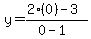 y=%282%280%29-3%29%2F%280-1%29