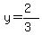 y=%282%29%2F%283%29