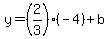y=%282%2F3%29%28-4%29%2Bb