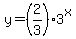 y=%282%2F3%29%2A3%5Ex