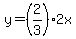 y=%282%2F3%292x