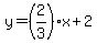 y=%282%2F3%29x%2B2