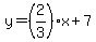 y=%282%2F3%29x%2B7