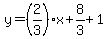 y=%282%2F3%29x%2B8%2F3%2B1
