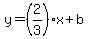 y=%282%2F3%29x%2Bb