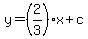 y=%282%2F3%29x%2Bc