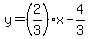 y=%282%2F3%29x-4%2F3