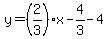 y=%282%2F3%29x-4%2F3-4
