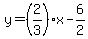 y=%282%2F3%29x-6%2F2