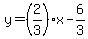y=%282%2F3%29x-6%2F3