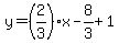 y=%282%2F3%29x-8%2F3%2B1