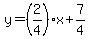 y=%282%2F4%29x%2B7%2F4