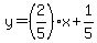y=%282%2F5%29x%2B1%2F5