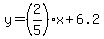 y=%282%2F5%29x%2B6.2