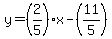 y=%282%2F5%29x-%2811%2F5%29