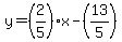 y=%282%2F5%29x-%2813%2F5%29