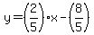 y=%282%2F5%29x-%288%2F5%29