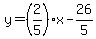 y=%282%2F5%29x-26%2F5