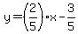 y=%282%2F5%29x-3%2F5