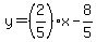 y=%282%2F5%29x-8%2F5