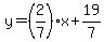 y=%282%2F7%29x%2B19%2F7