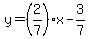 y=%282%2F7%29x-3%2F7