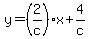 y=%282%2Fc%29x%2B4%2Fc