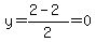 y=%282-2%29%2F2=0