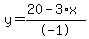 y=%2820-3%2Ax%29%2F-1