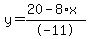 y=%2820-8%2Ax%29%2F-11