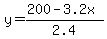 y=%28200-3.2x%29%2F2.4