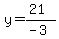 y=%2821%29%2F%28-3%29