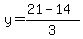 y=%2821-14%29%2F3