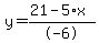 y=%2821-5%2Ax%29%2F-6